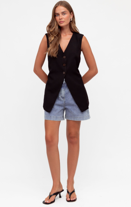 Zanzi Tie Vest Black