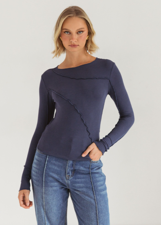 Seams Right Up Top Navy