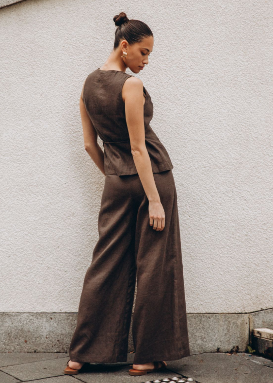 Echo Wrap Linen Vest