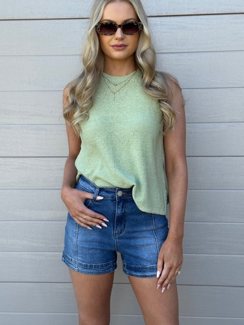 Maypole Knit Top Sea Moss