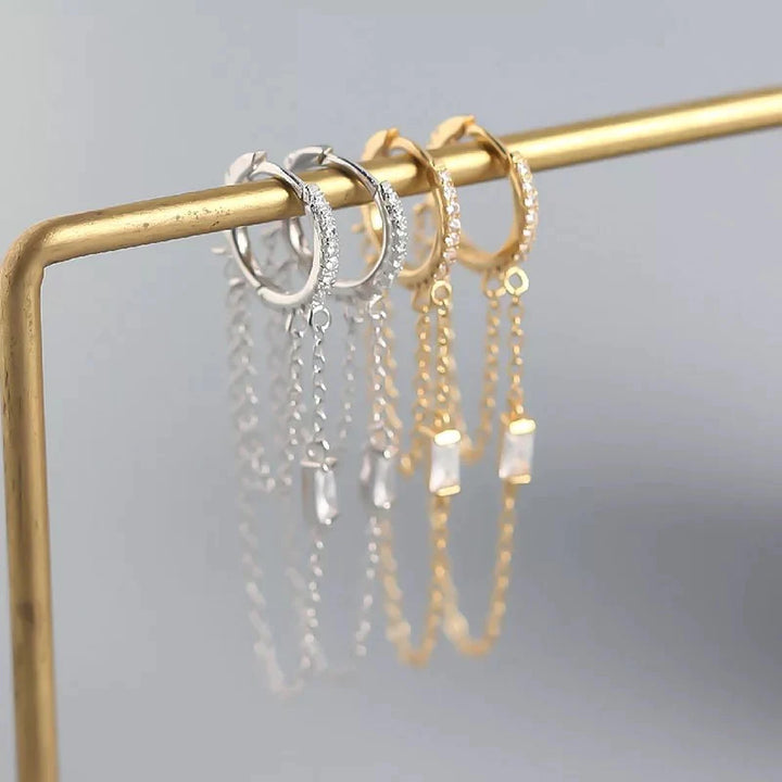 Boho & Mala Huggies 18k Gold Plated Hoop Earrings