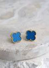 CHARLOTTE Earrings in 18K Gold Plated Blue