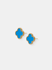 CHARLOTTE Earrings in 18K Gold Plated Blue
