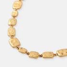 Hammered Plate 18K Gold Necklace