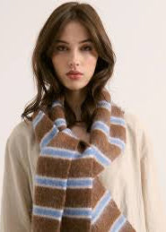 BASSET Stripe Fluffy Scarf