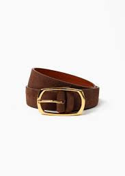 Mocha Genuine Suede Everyday Belt