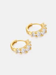 Birch Crystal 18k Gold Plated Earrings