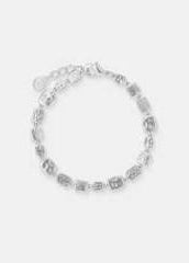 Hammered Plate Sterling Silver Plated Bracelet