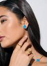CHARLOTTE Earrings in 18K Gold Plated Blue