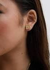 CLOVER Embellished 18K Gold Plated Earrings