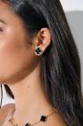 CHARLOTTE Earrings 18K Gold Plated Black