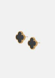 CHARLOTTE Earrings 18K Gold Plated Black