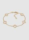 CLOVER 18k Gold Plated Bracelet White