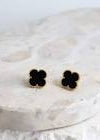 CHARLOTTE Earrings 18K Gold Plated Black