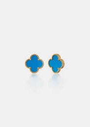 CHARLOTTE Earrings in 18K Gold Plated Blue