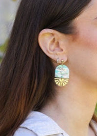 KiKi Aqua Shimmer Earrings