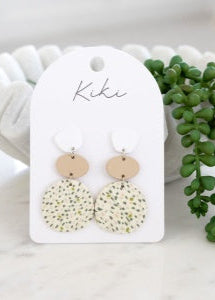 KiKi Green Speckled Earrings