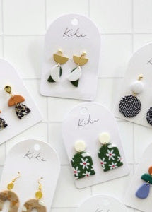 KiKi Green Half Moons Earrings