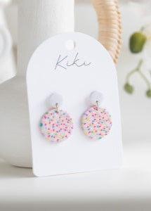 KiKi Round Confetti Earrings