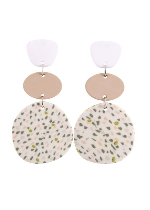 KiKi Green Speckled Earrings