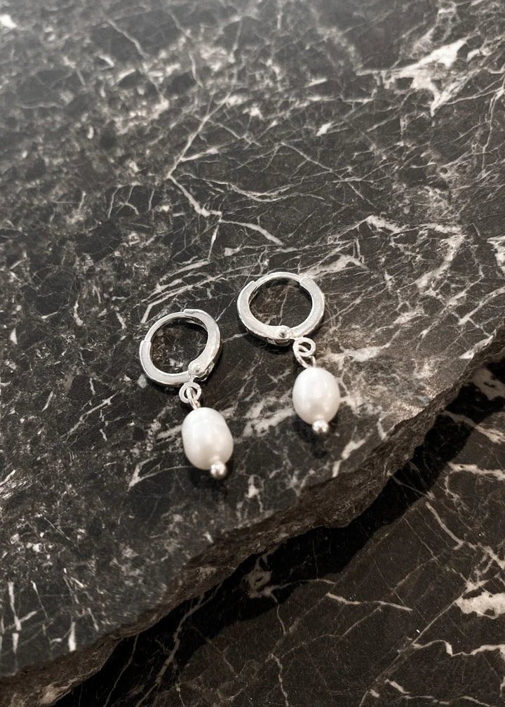 Daphne Silver Plated Pearl Earrings