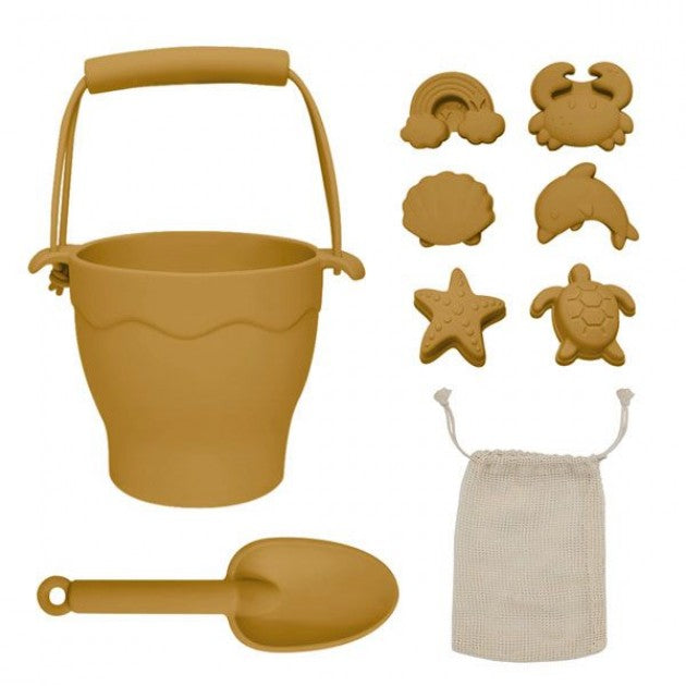 Silicone 8pc Bucket & Spade Set - Sunshine