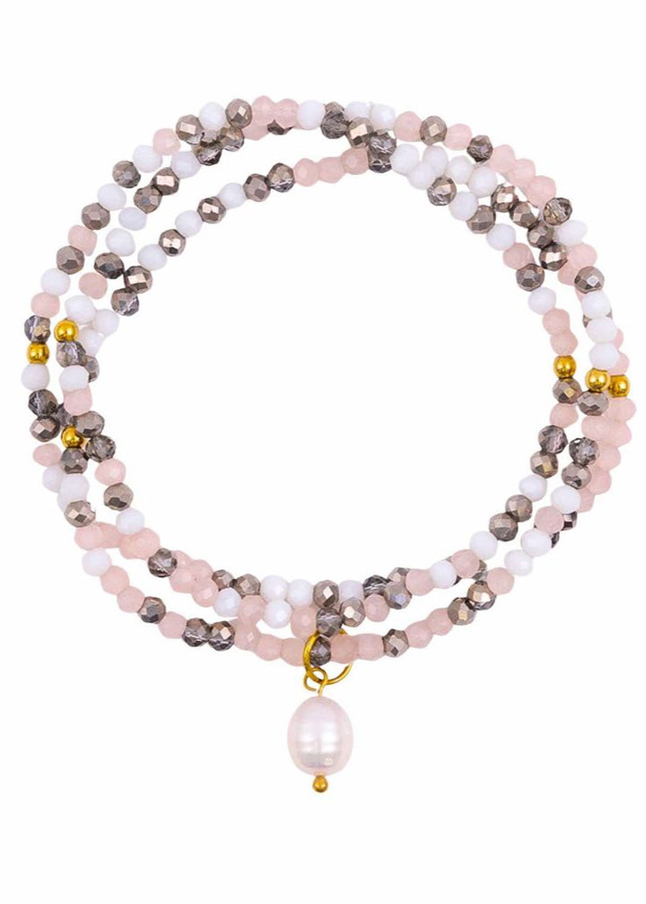 KiKi Pink Aurora Crystal Wrap Jewellery