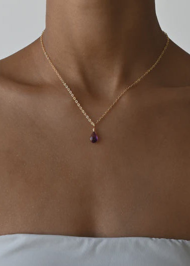 Botanical H2o Amethyst Droplet 14 inch