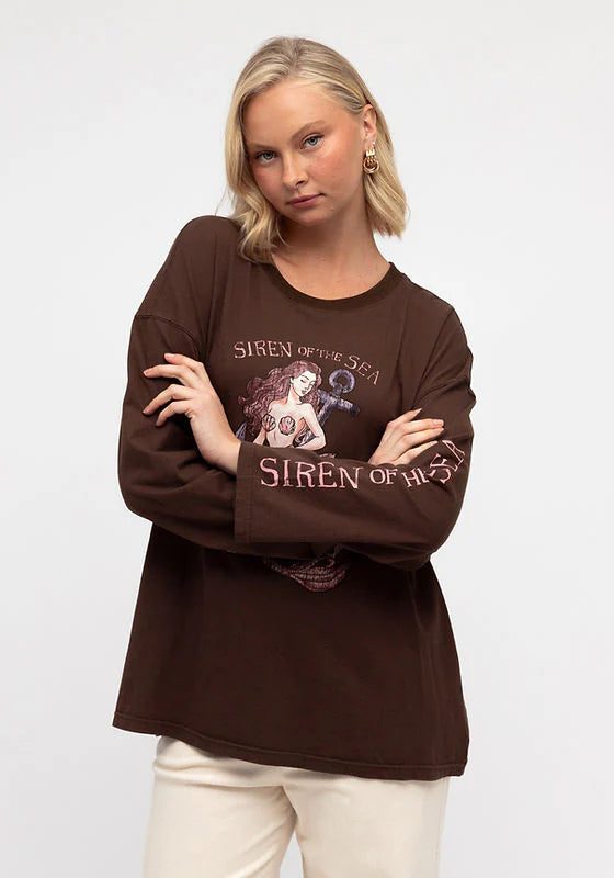 Siren of the Sea L/S Tee Chocolate