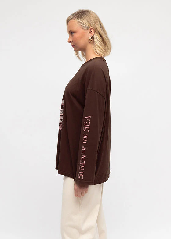Siren of the Sea L/S Tee Chocolate