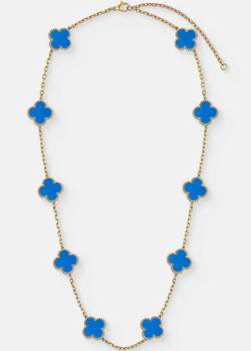 CHARLOTTE 18K Gold Plated Necklace Blue