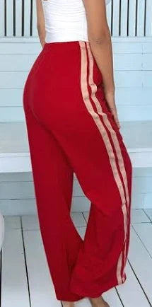 Racer Pant Red/Beige