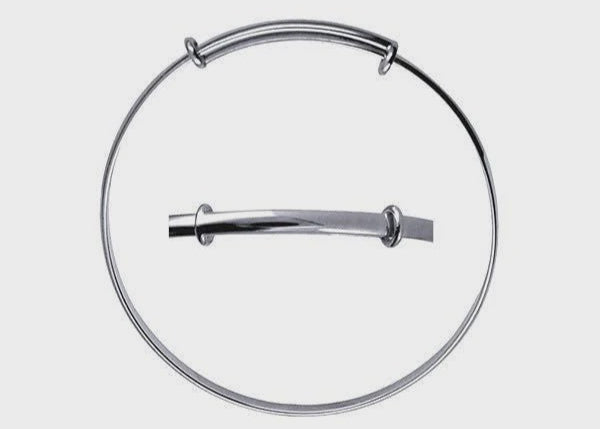 Sterling Silver 3mm Childs Plain Expanding Bangle