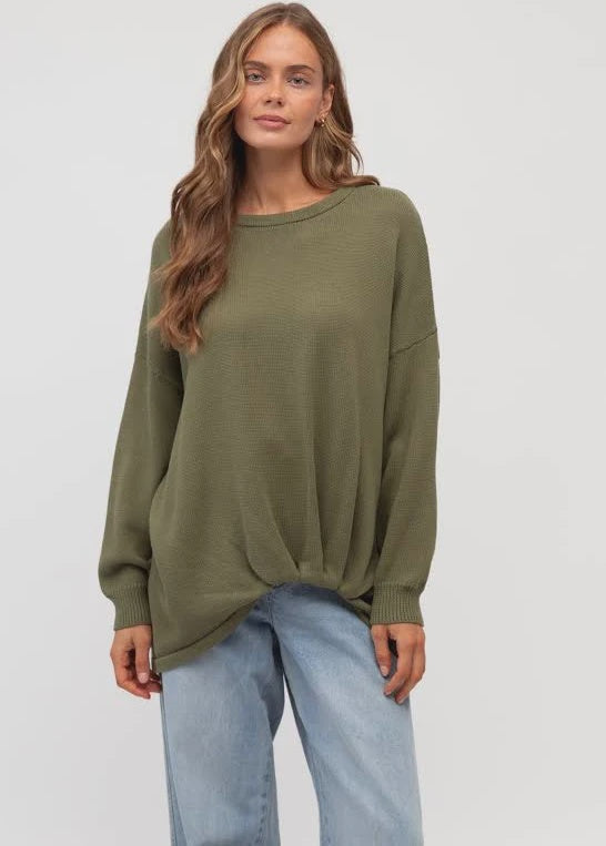 Oversized Tuck Front Knit