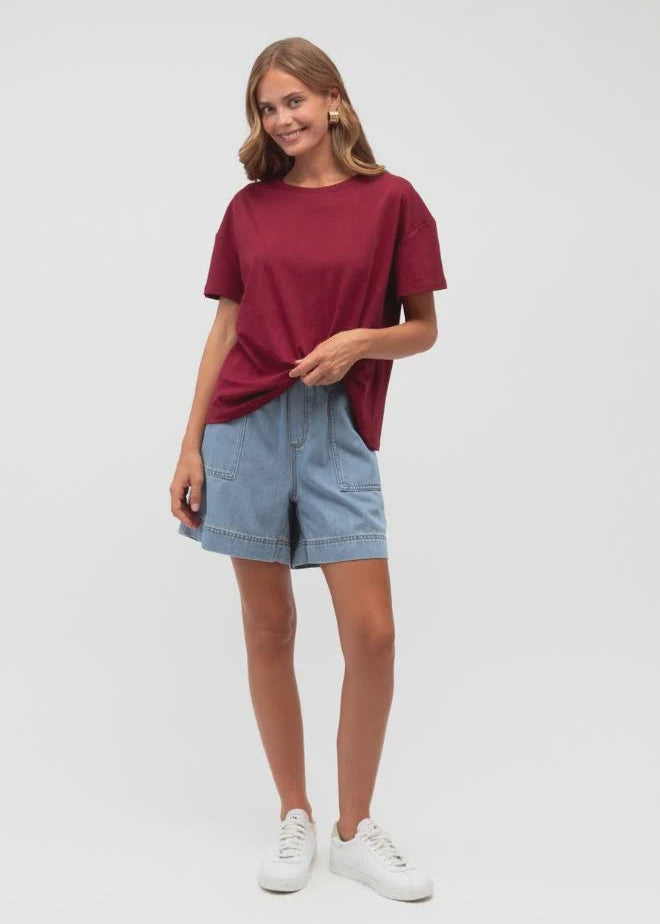 Easy Tuck Tee Wine