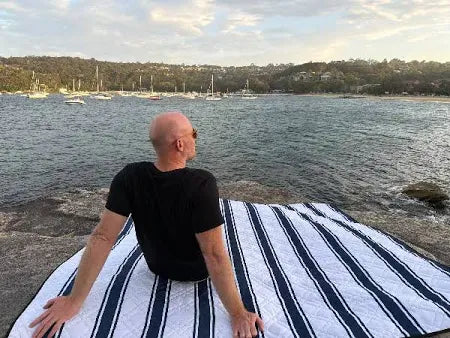 Saltwater Picnic Regatta Stripe Picnic Rug