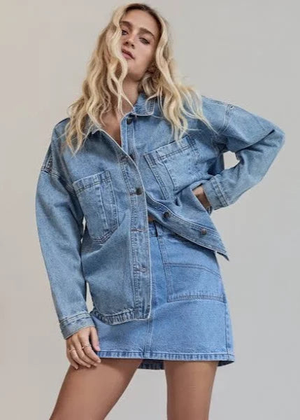 Dale Shacket Light Blue