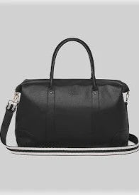 Alexis Stripe Weekender Travel Bag - Black Stripe