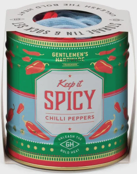 Gentlemen's Hardware Keep it Spicy Tin Socks
