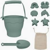 Silicone 8pc Bucket & Spade Set – Sage