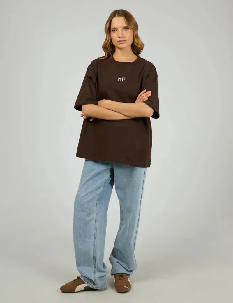 Silent Luxe Tee Chocolate