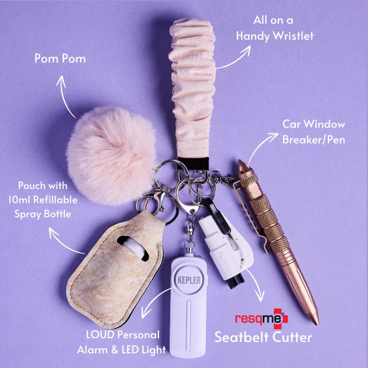 KEPLER Safety Keychain I Sandy Glow Scrunchie