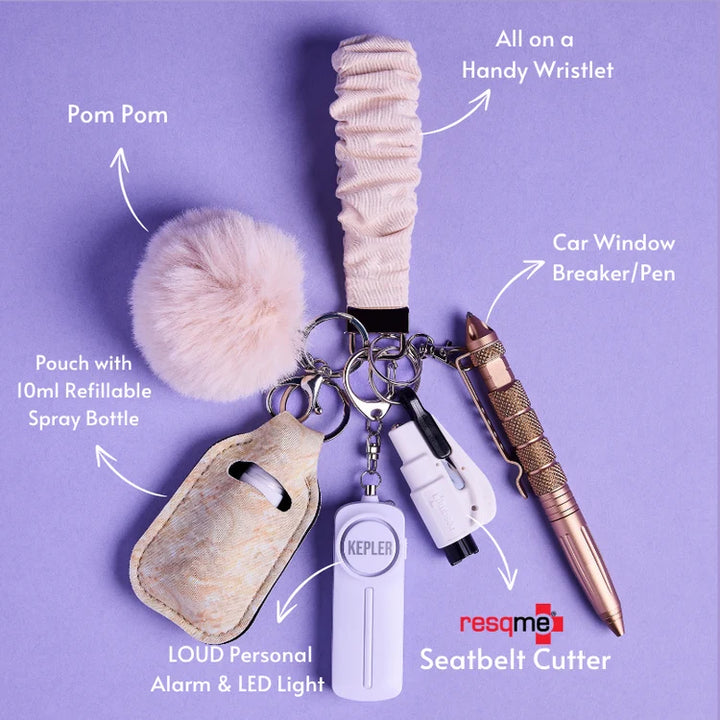 KEPLER Safety Keychain I Sandy Glow Scrunchie