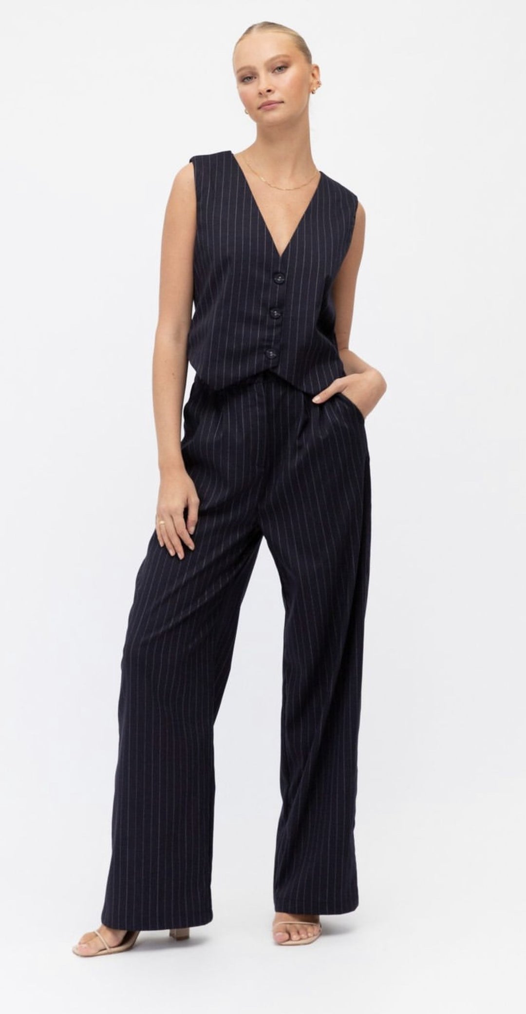 Draper Pinstripe Vest