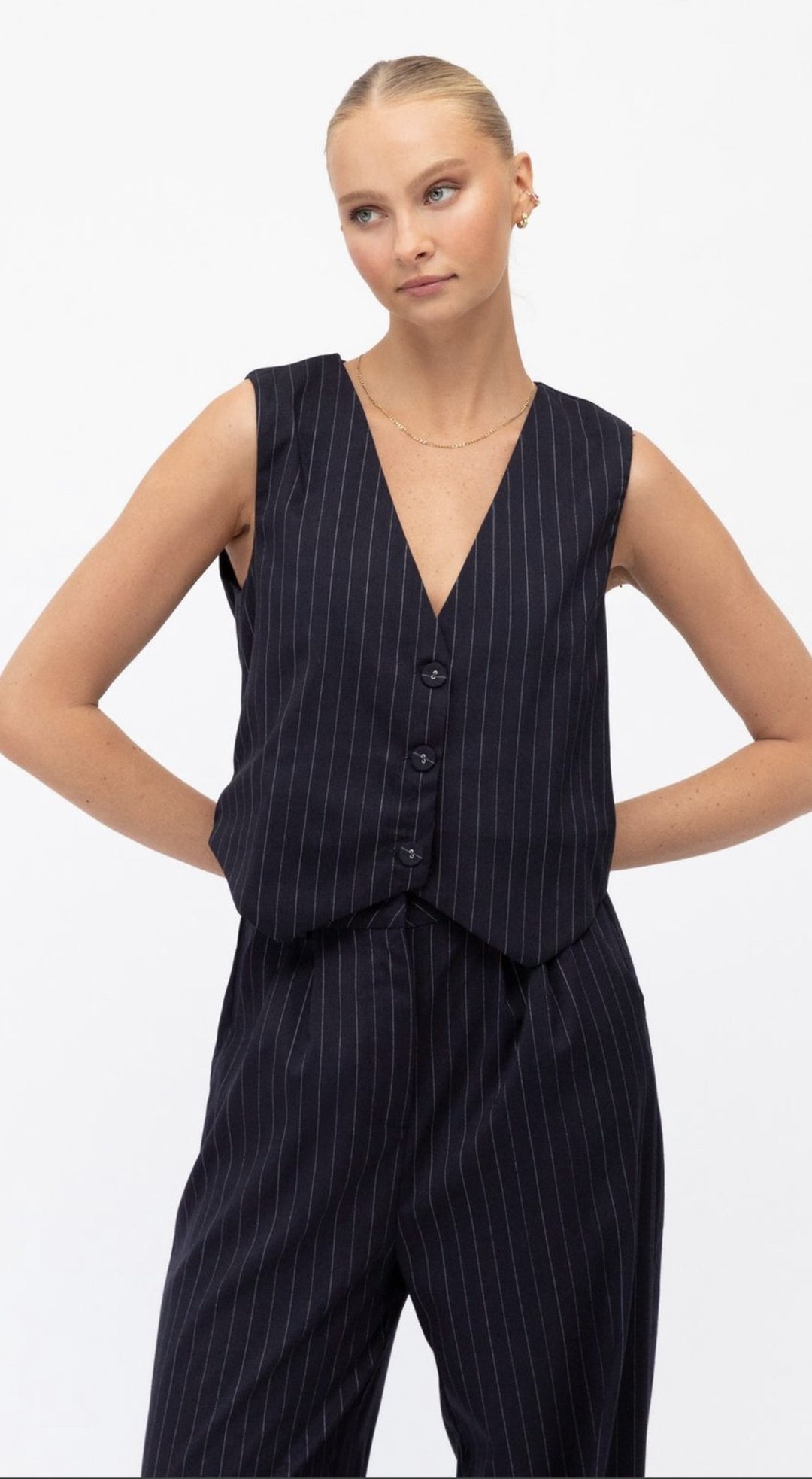 Draper Pinstripe Vest