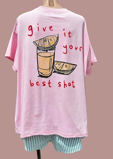 Give It Your Best Shot T-Shirt & Shorts Set