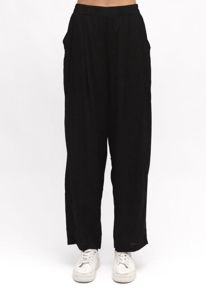 Linen Luxe' Weekender Pant Black