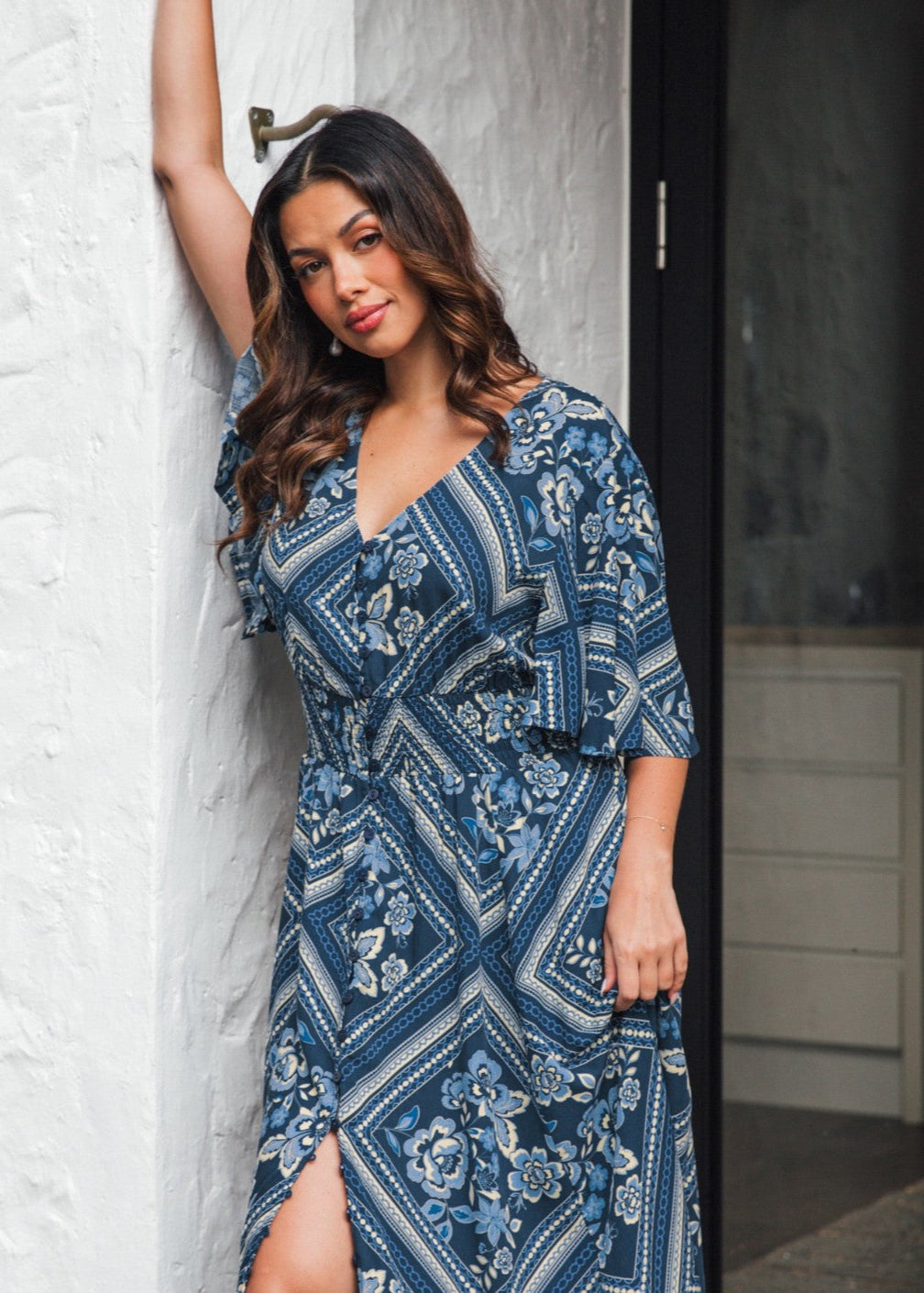 Fantasy Flutter Sleeve Maxi Dress
