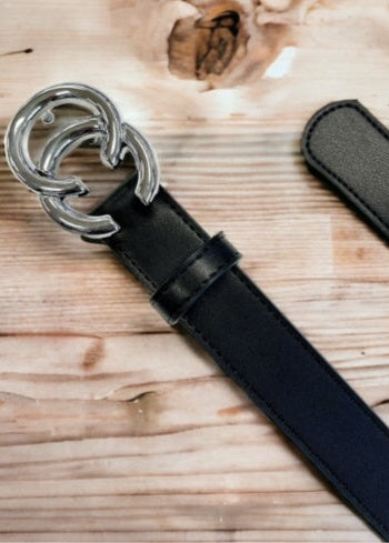 TRIPP CC Leather Belt Black / Silver