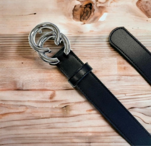 TRIPP CC Leather Belt Black / Silver